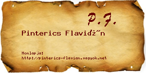 Pinterics Flavián névjegykártya